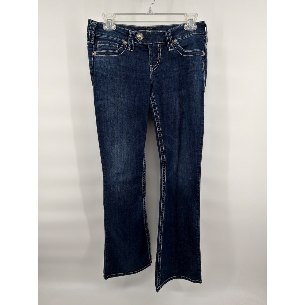 Silver Jeans Co Tuesday Low Rise Slim Bootcut Jeans W28 L31 Dark Wash